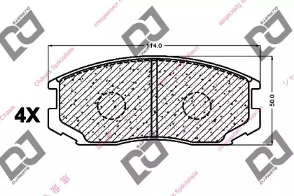 Комплект тормозных колодок DJ PARTS BP1022